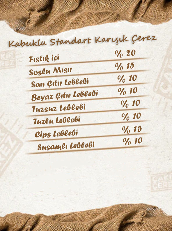 Standart Kabuklu Karışık Çerez